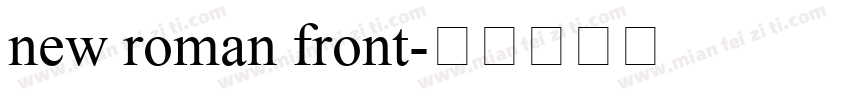 new roman front字体转换